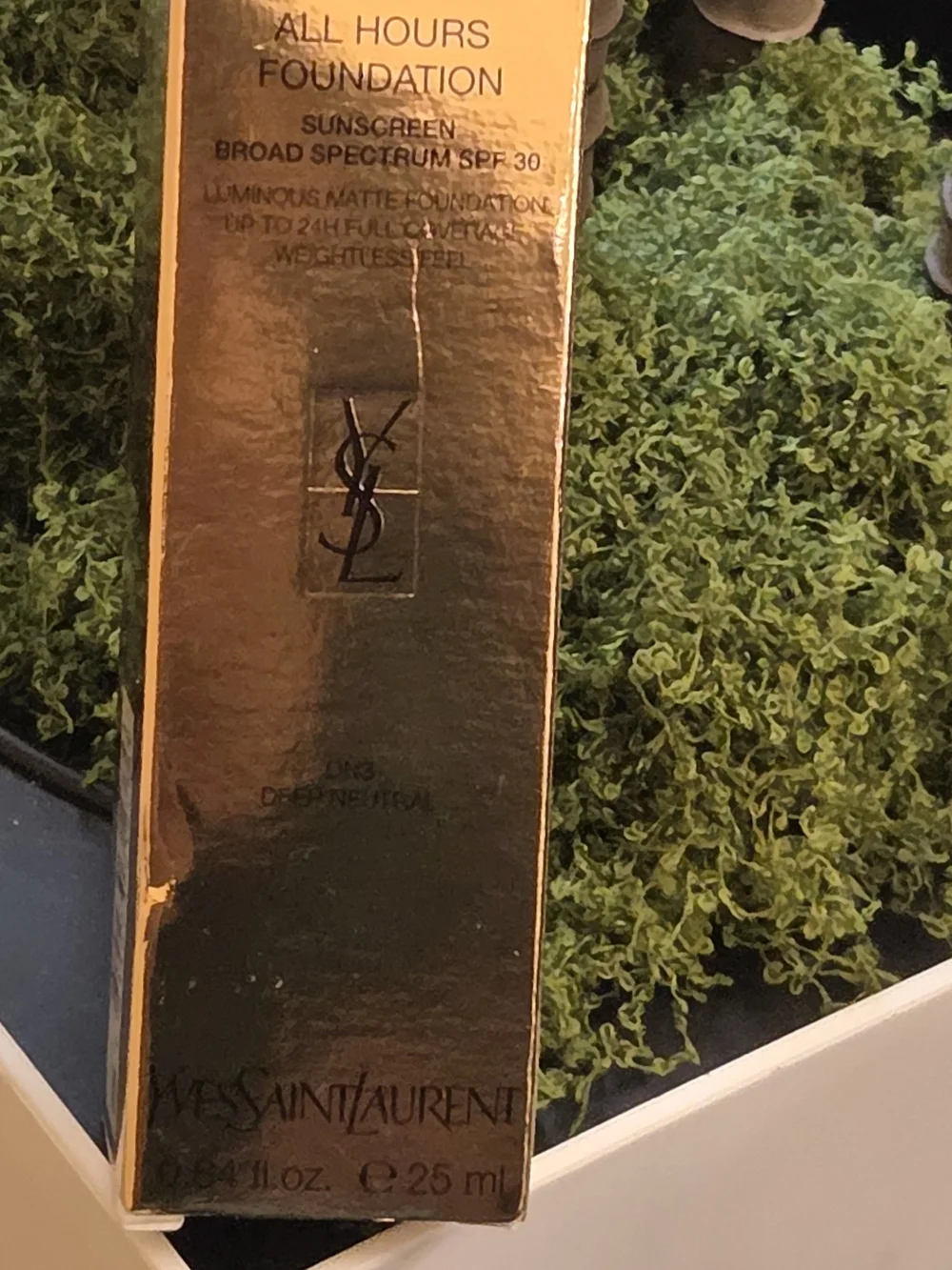YSL All Hours Foundation SPF 30 DN3 Deep Neutral 25mL Full Coverage New
